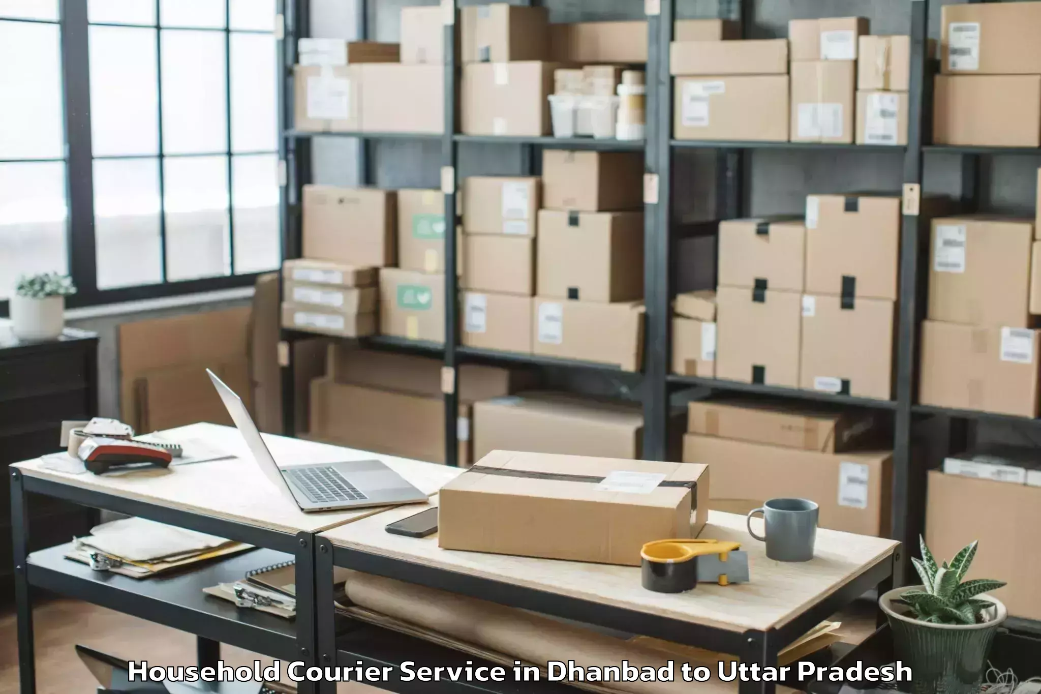 Book Dhanbad to Miyanganj Household Courier Online